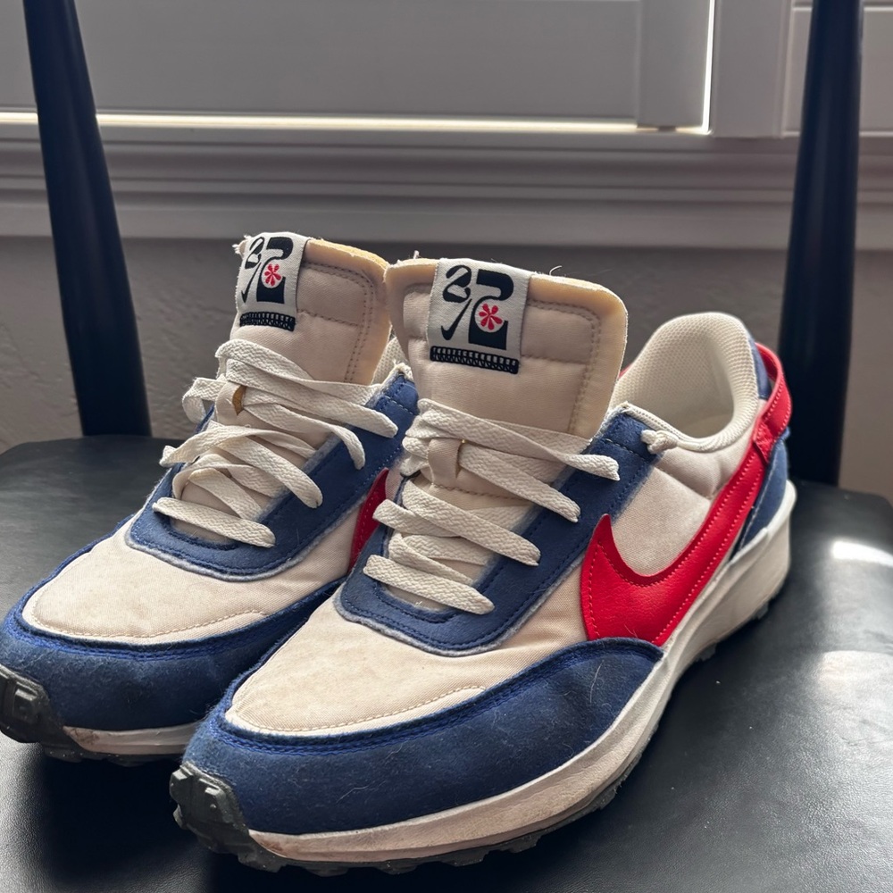Nike Waffle Debut Swoosh 'Old Royal Habanero Red'